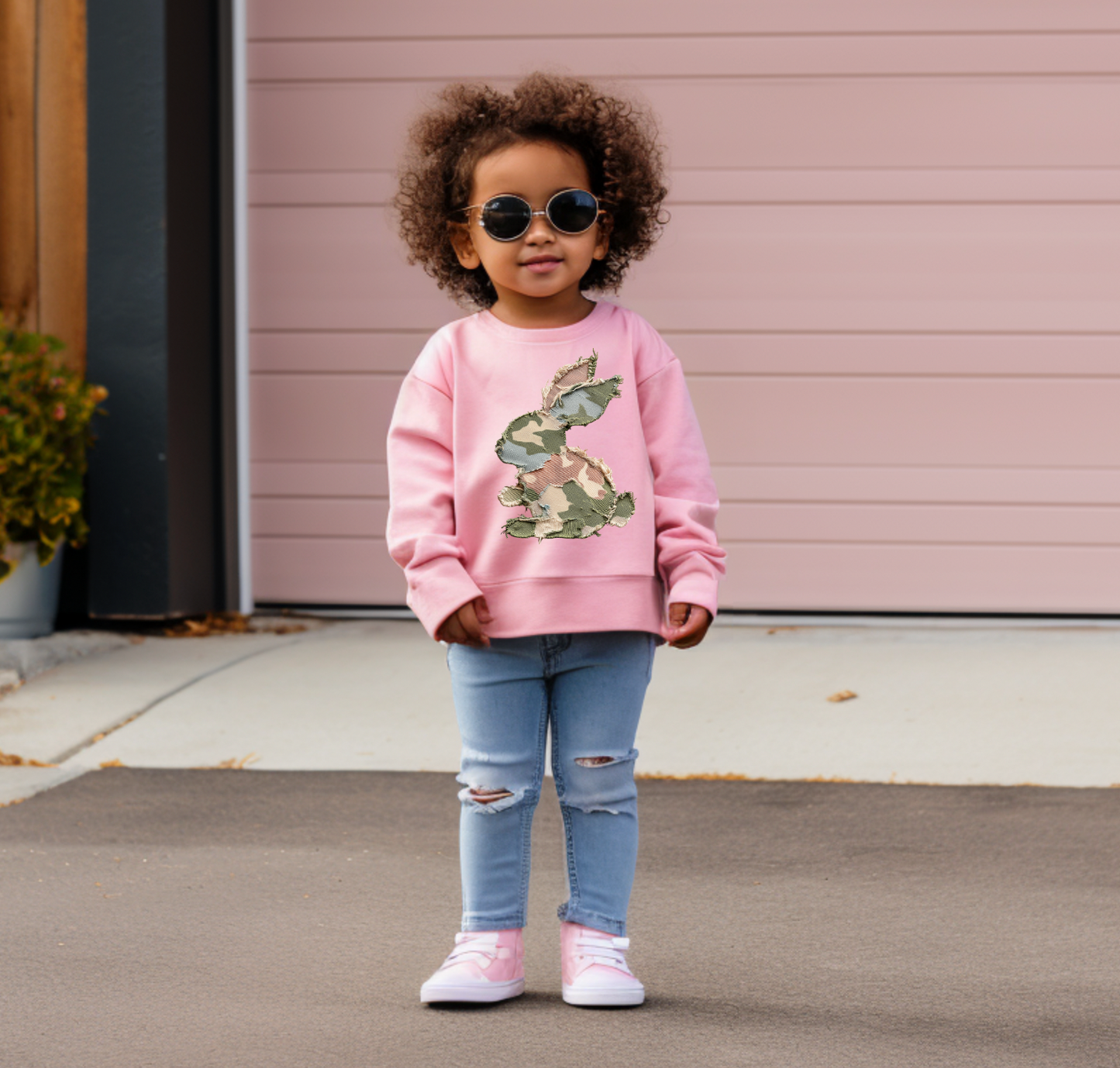 Camouflage Bunny DTF Transfers | Ready to Press Heat Transfers for T-Shirts