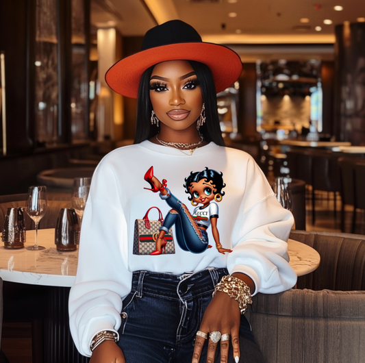 Luxury Betty Boop  DTF Transfers | Ready to Press Heat Transfers for T-Shirts