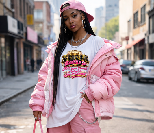 Pink Heaven Backed  PNG, Christian, Faith (Digital Download)Favor Me