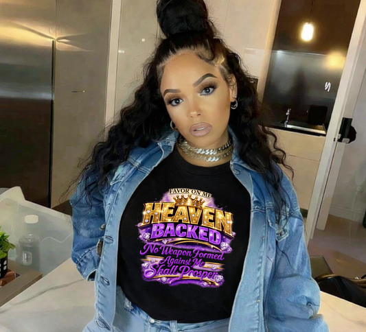 Heaven back Purple DTF Transfer