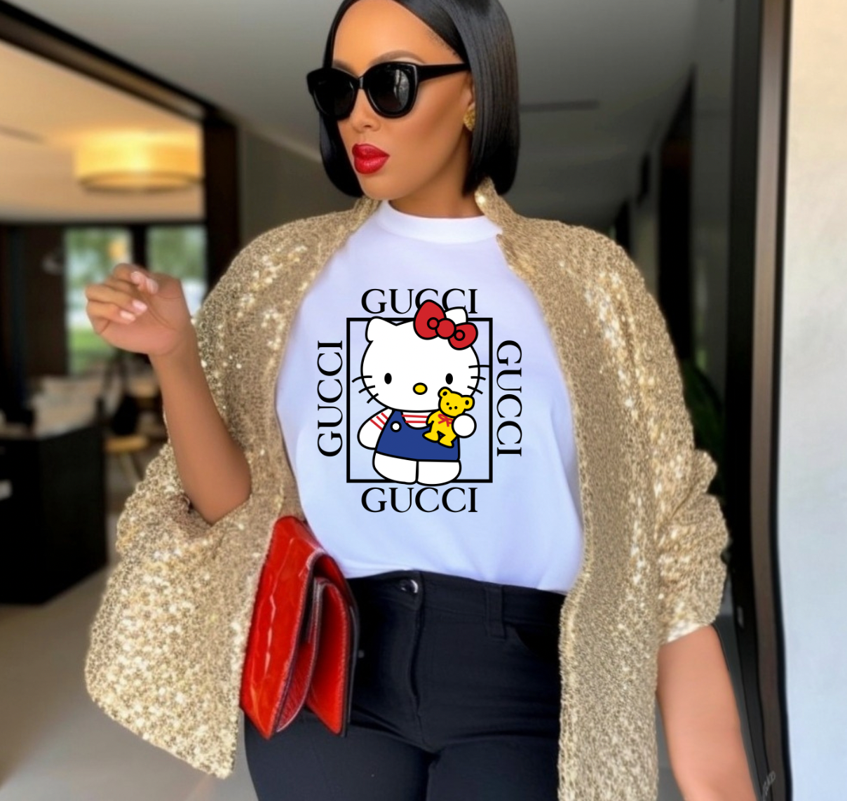 Designer Hello Kitty DTF Transfer