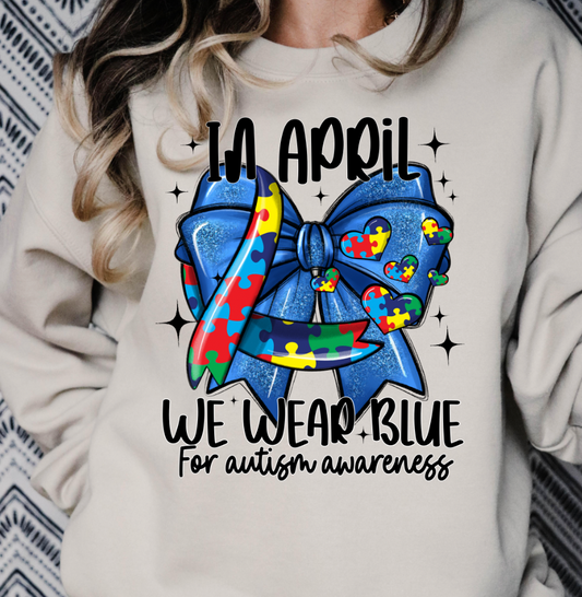 We wear Blue in April  Transfers