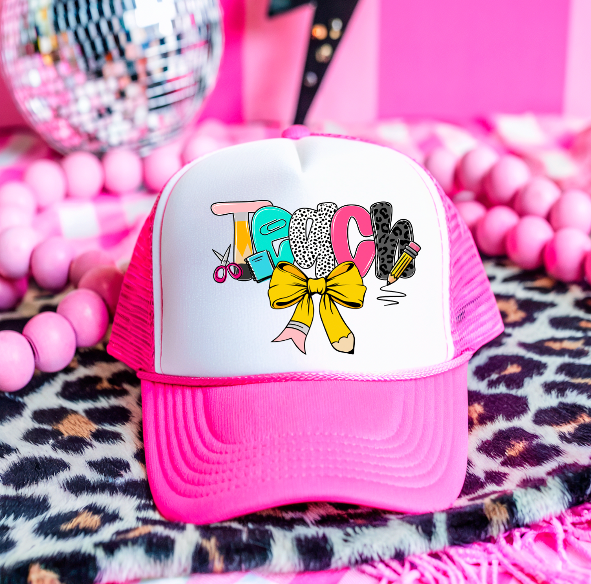 Retro Teach DTF Hat Transfer
