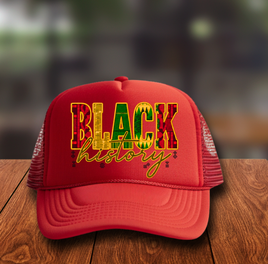 Black History Hat DTF  Transfer
