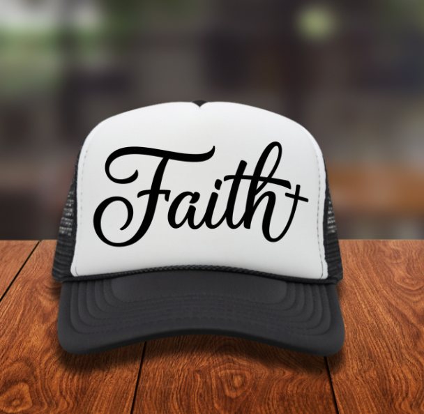 Faith with Cross DTF Hat Transfer
