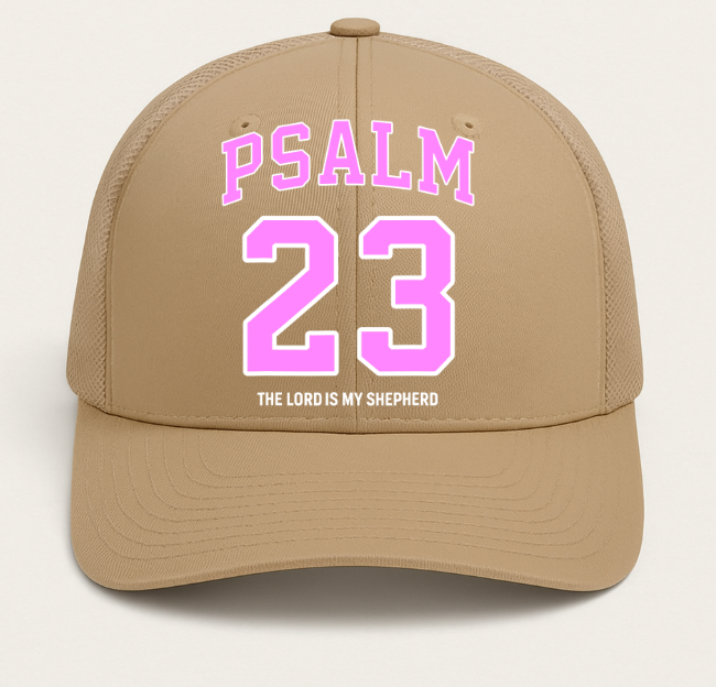 Light Pink Psalm 23 Hat DTF Transfer
