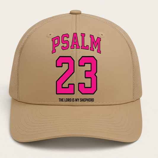 Dark pink Psalm 23 Hat DTF Transfer