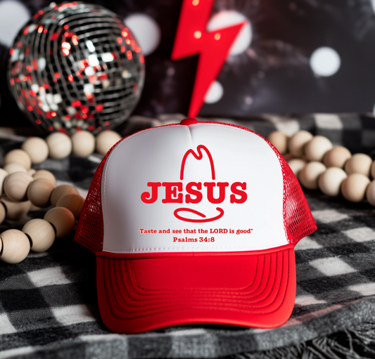 Jesus  Taste and see that the Lord is Good Hat  DTF Transfer