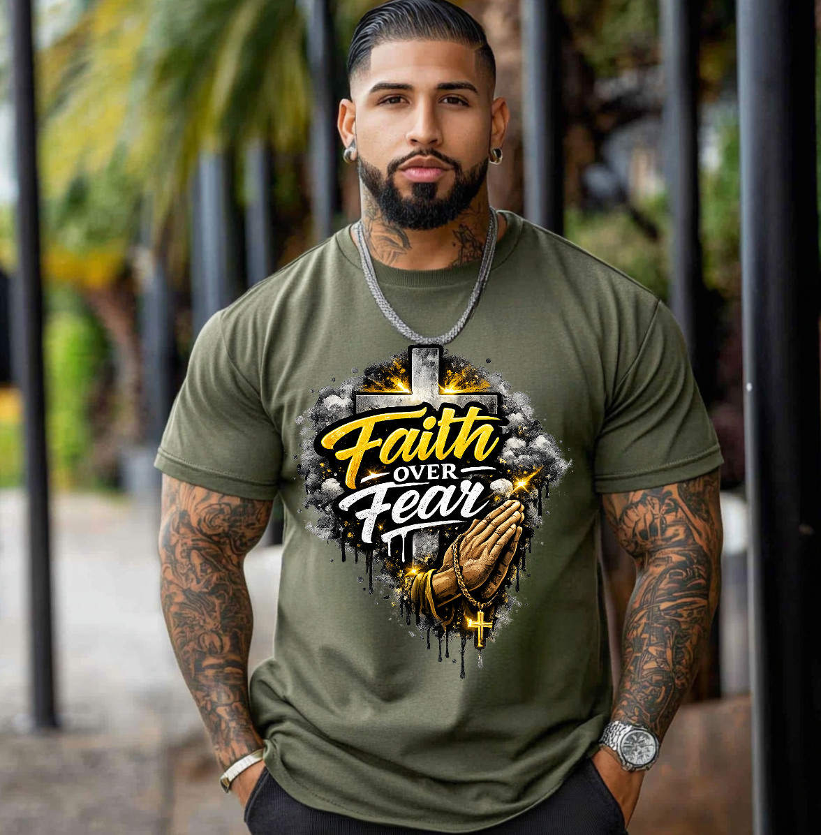 Faith over Fear  PNG, Christian, Faith (Digital Download)