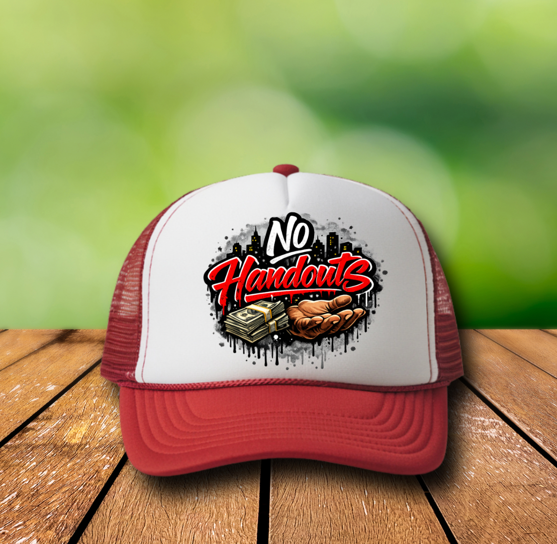 No Handouts PNG | Hustle Mindset Shirt Design | Money Graphic Tee Design | Streetwear PNG | DTF Transfer File | Entrepreneur Shirt PNG