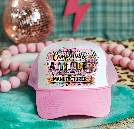 For Complaints About Attitude Contact the Manufacturer  Hat DTF Transfer