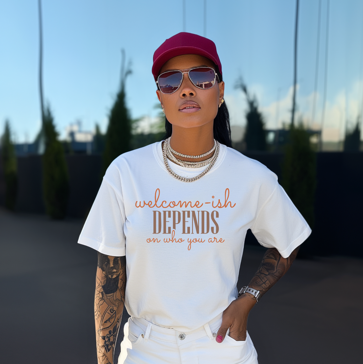 Welcmish Depends n who you are  Days DTF Transfers