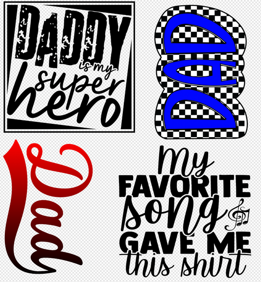 Father  DTF Transfer Grab Bag | Dad Heat Transfers