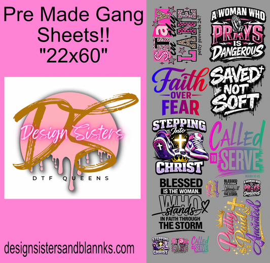 22x48 CHRISTIAN VOLUME 4 DTF Gang Sheet Transfer