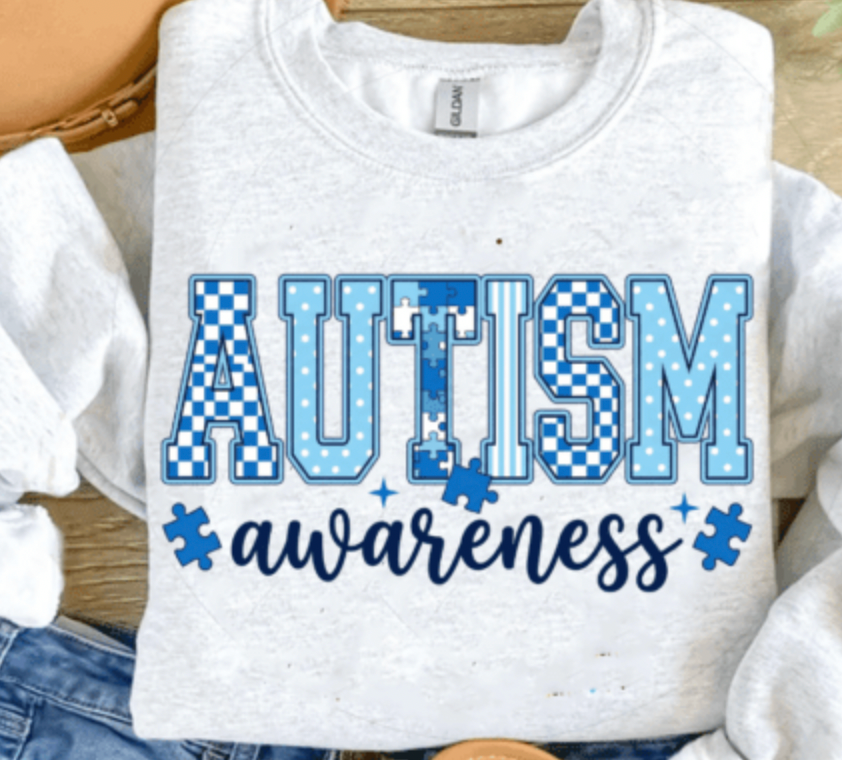 Retro Autism Awareness  DTF Transfer
