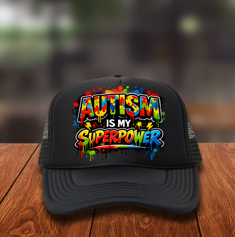 Autism is my Superpower DTF Hat Transfers