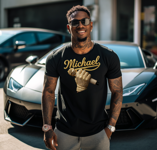 Michael Jackson Mic  DTF TRANSFER