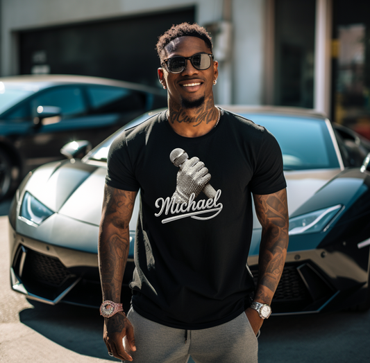 Silver Mic  DTF TRANSFER