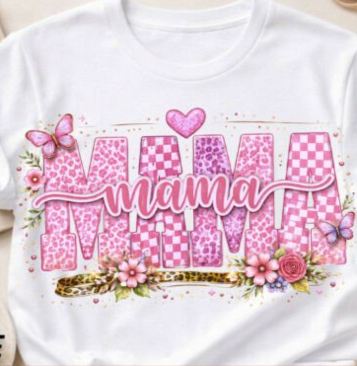 Mama with Butterfly   DTF Transfers