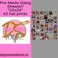 42 Chris Brown and Usher Hat Prints / Transfers  ( 22x24 Gang Sheet )