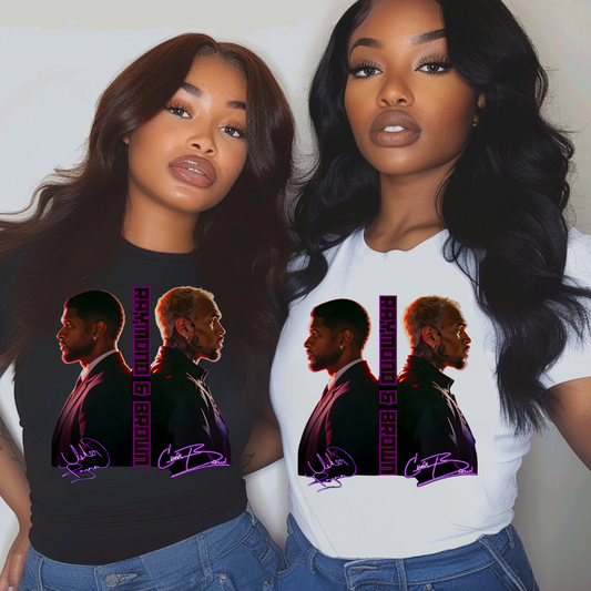 USHER and Chris Brown purple style  TRANSFER