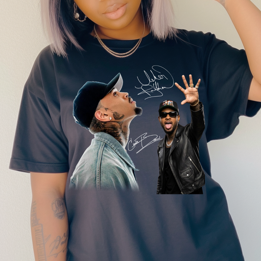 Retro USHER and Chris Brown  DTF TRANSFER