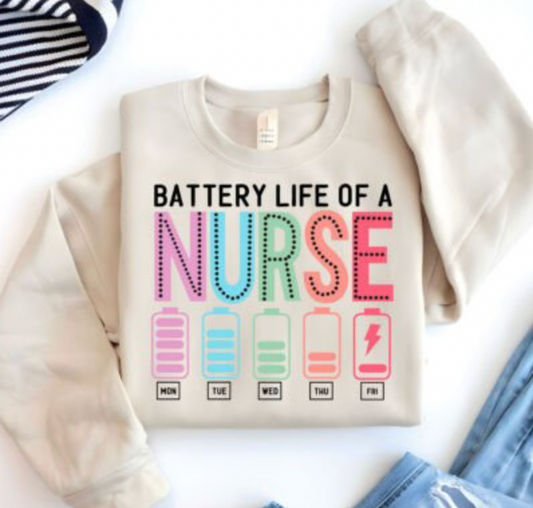 Battery Life of a Nurse DTF Transfer