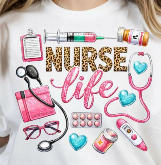 Nurse Life Medical DTF Transfer