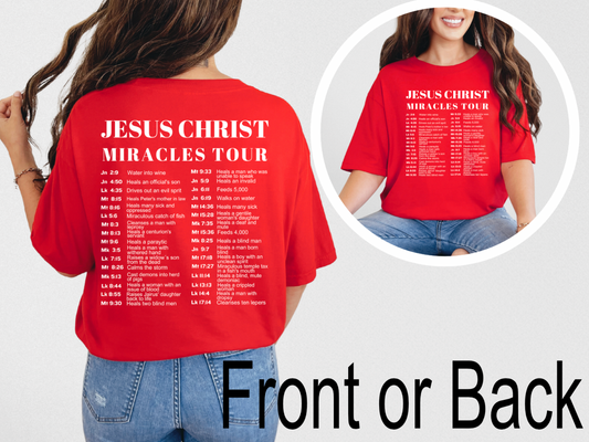 Jesus Miracle Tour DTF TRANSFER