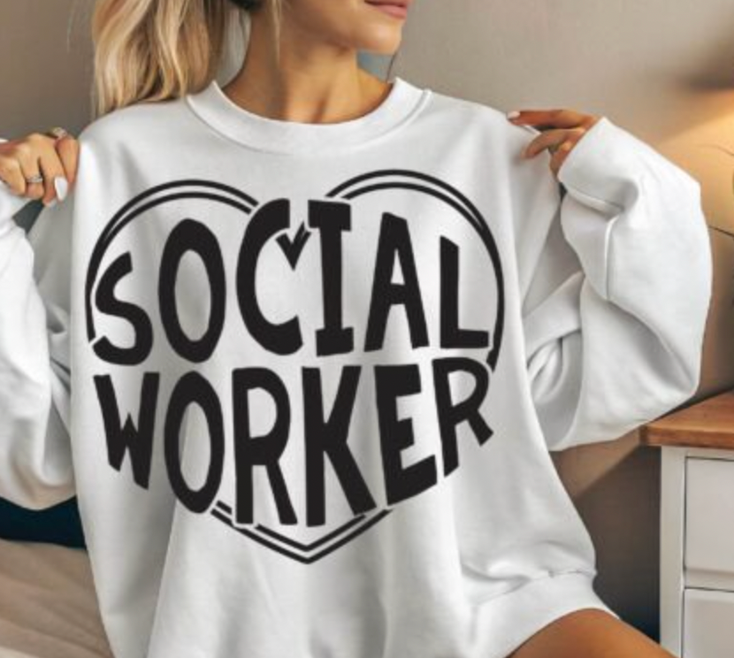 Heart Social Worker DTF Transfers