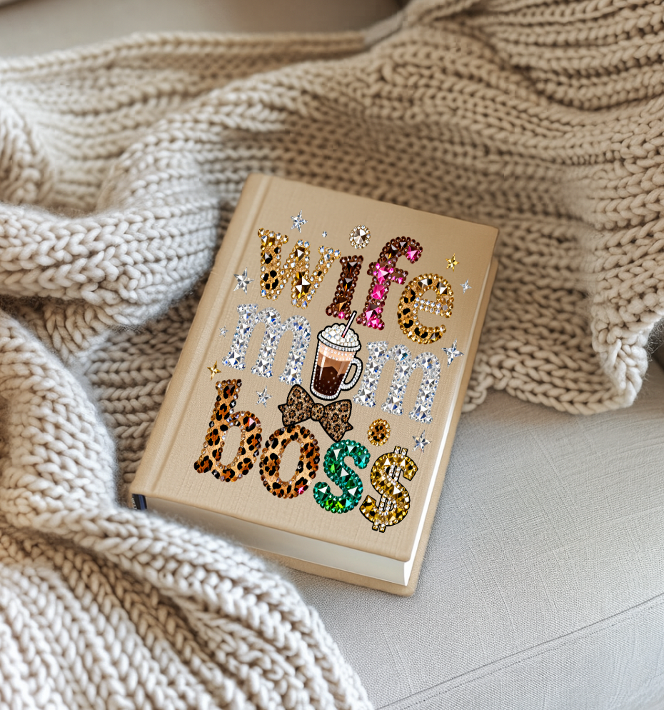 Wife, Mom Boss  UV Decal FOR Journals