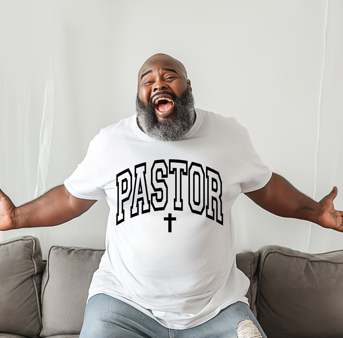 Black  Varsity  Pastor  DTF TRANSFER