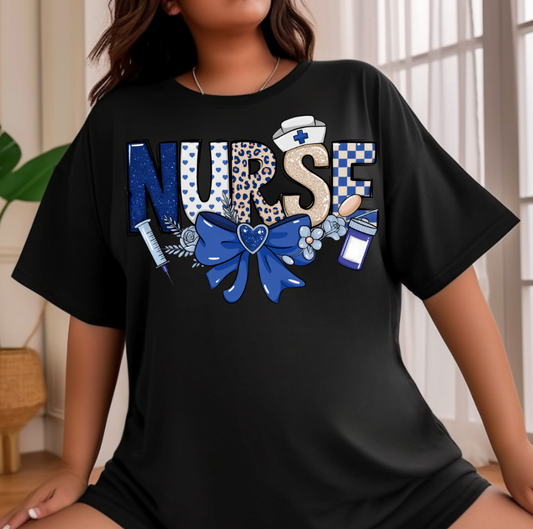 Nurse with Bow DTF Transfer