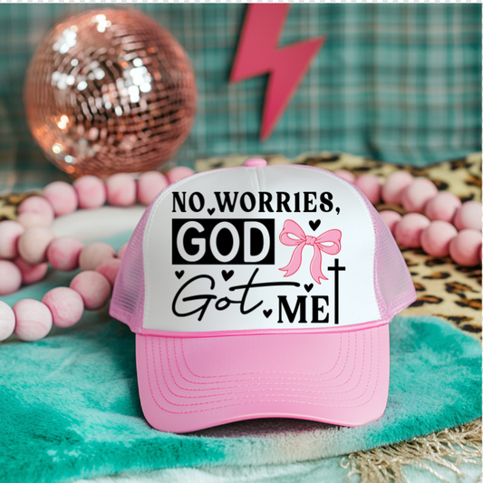 No Worries God Got me Hat DTF Transfers