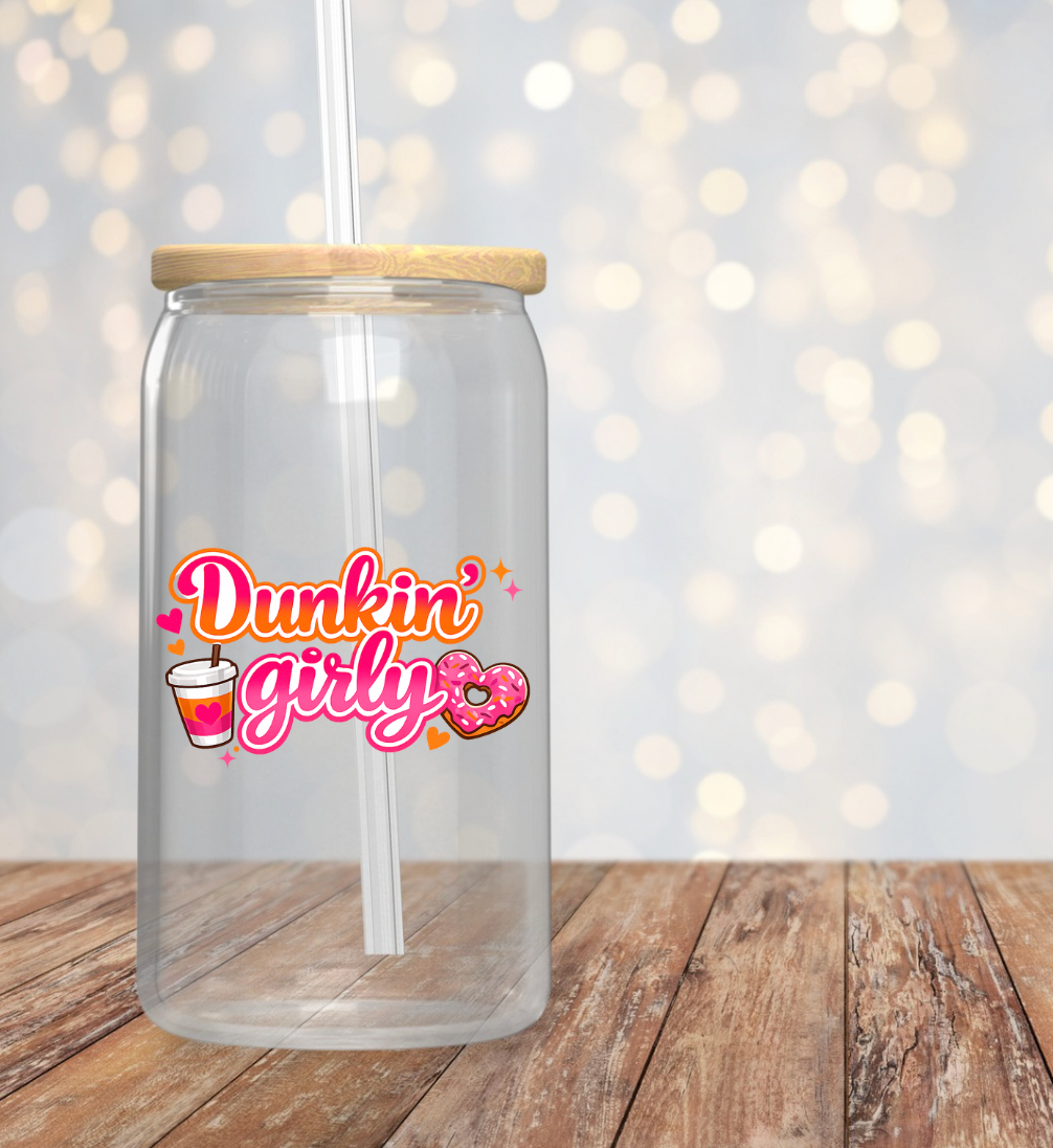3.5 inch Dunkin  Girly UV Decal