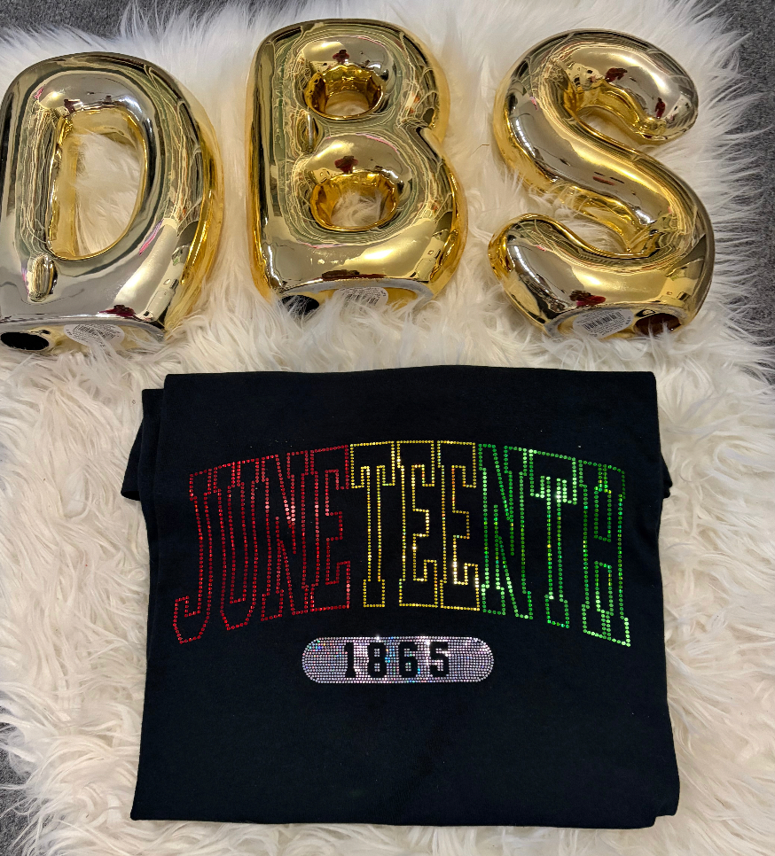 Varsity Juneteenth Spangle Tee Shirt