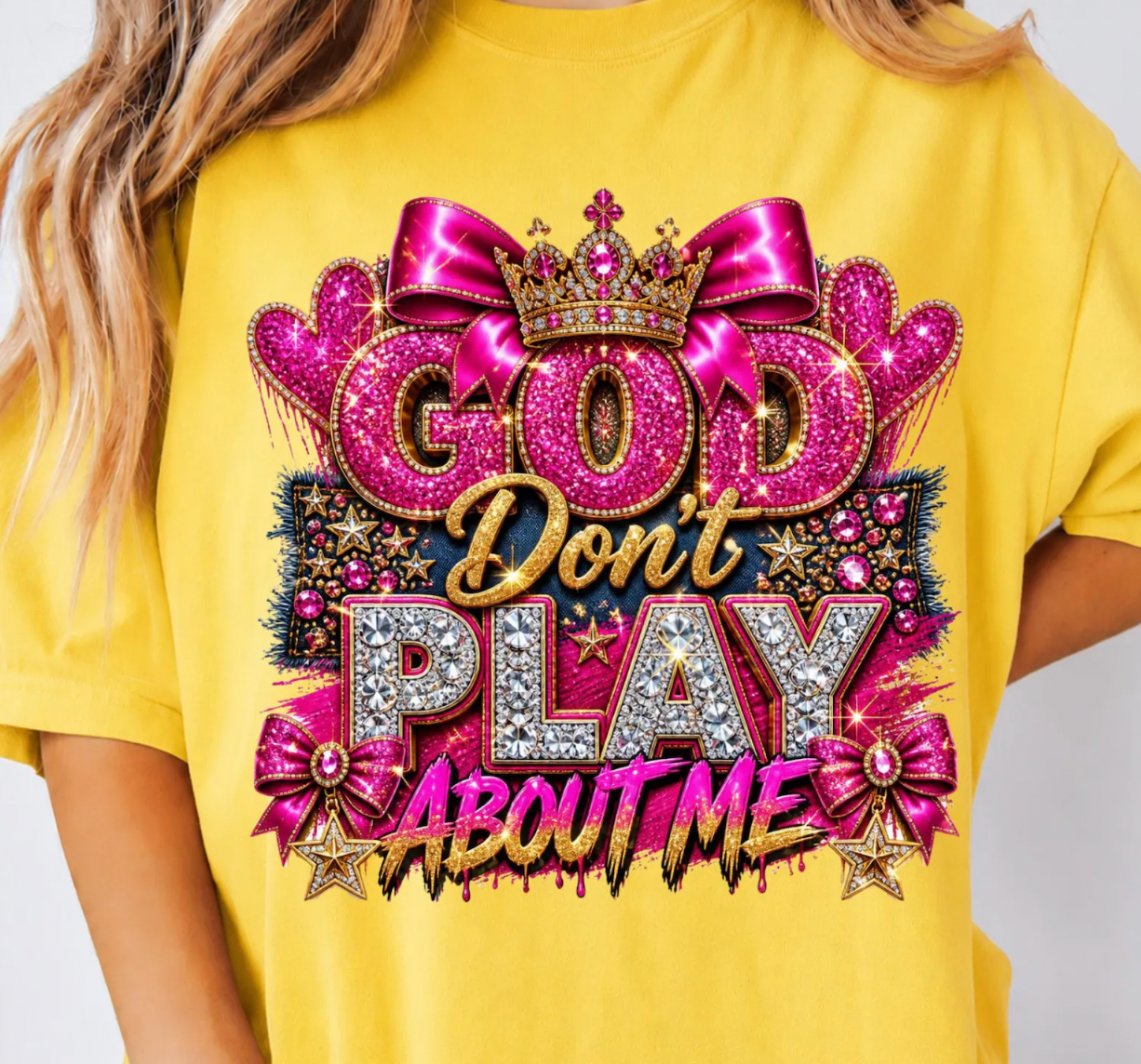 4 Pack DTF Transfer Grab Bag God dont play about me | Faith Heat Transfers