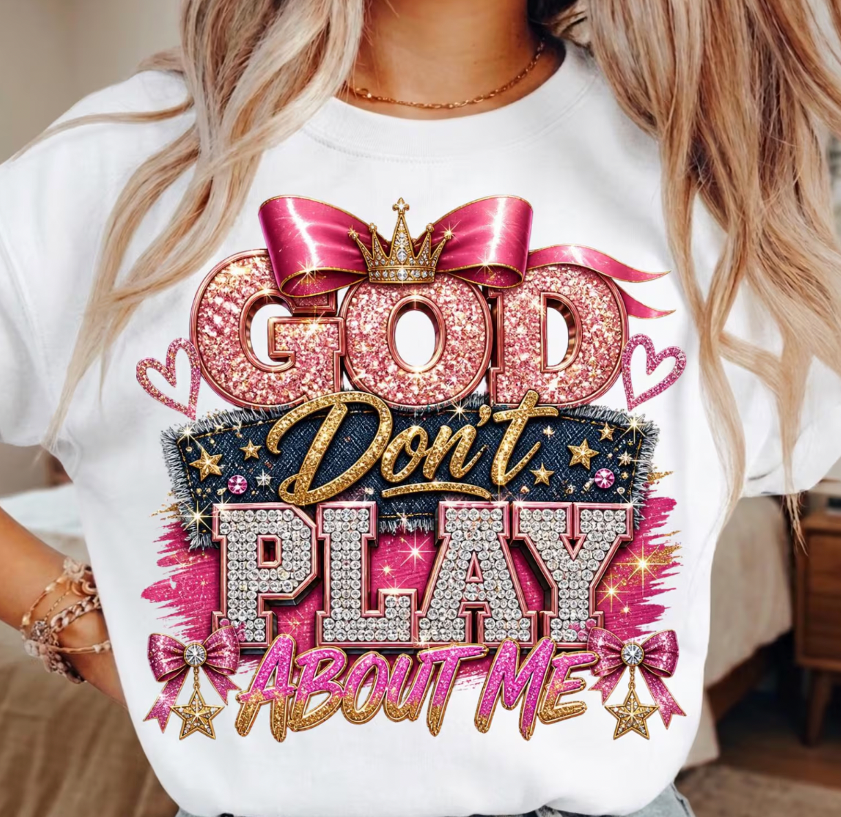 4 Pack DTF Transfer Grab Bag God dont play about me | Faith Heat Transfers