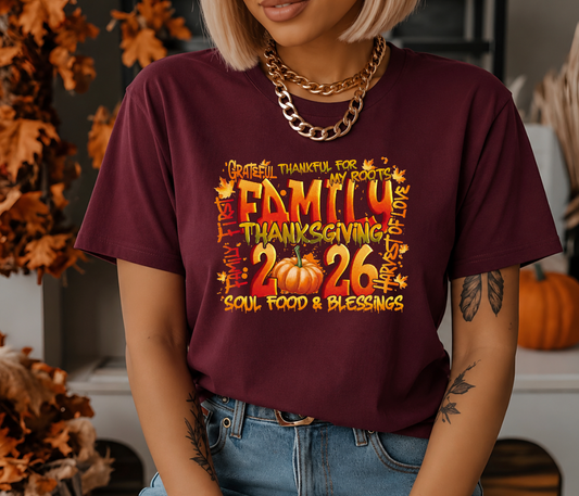 Family 2026 Thanksgiving  DTF Transfer