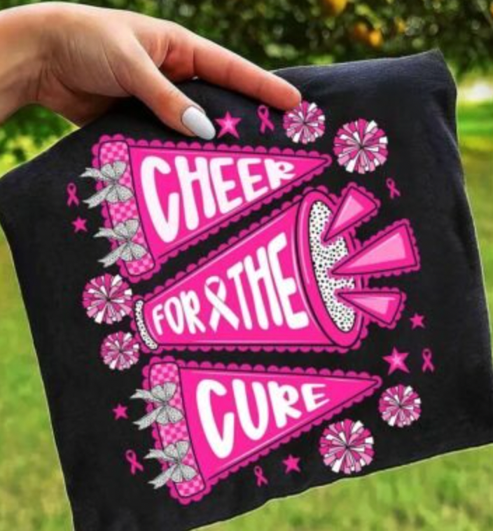 Pennant Flag Cheer Breast Cancer DTF  Transfer
