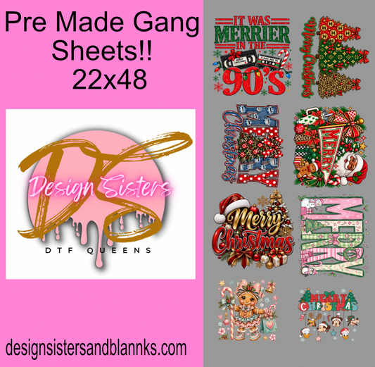 22x48  Christmas Volume 1  DTF Gang Sheet/ Christmas design