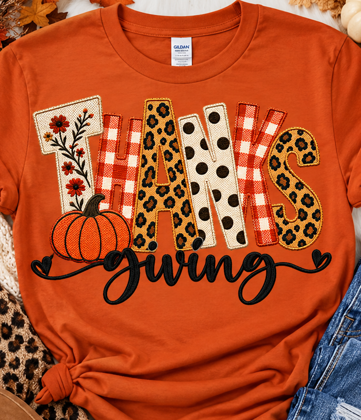 Thanksgiving Yarn Style   DTF TRANSFER