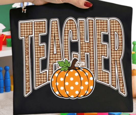 Retro Teacher Fall  DTF  Transfer