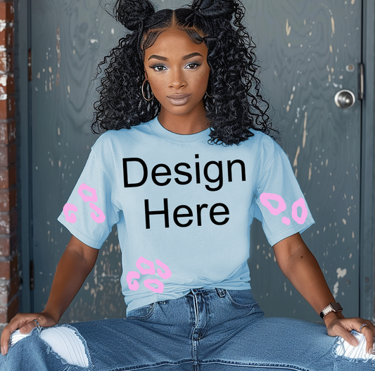 12x12 Light Pink  Leopard Sheet  Screen Prints