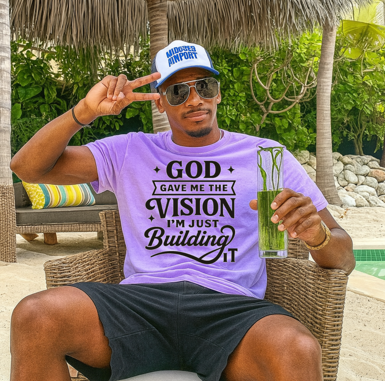 Unisex God gave me the Vision Im just Building it Screen Prints