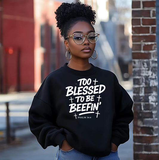 Too Blessed to Be Beeffin Screen Prints
