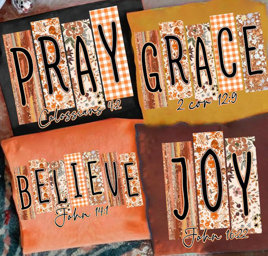 Floral Bible Fall Bundle 4 Prints DTF  Transfers