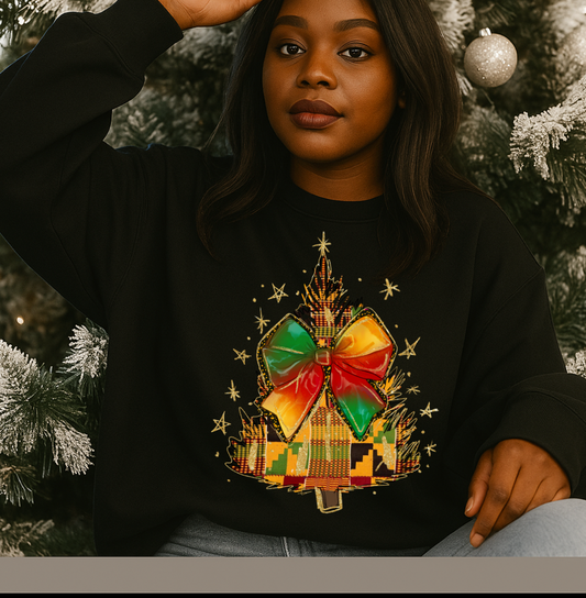 Kente Christmas tree DTF Transfer
