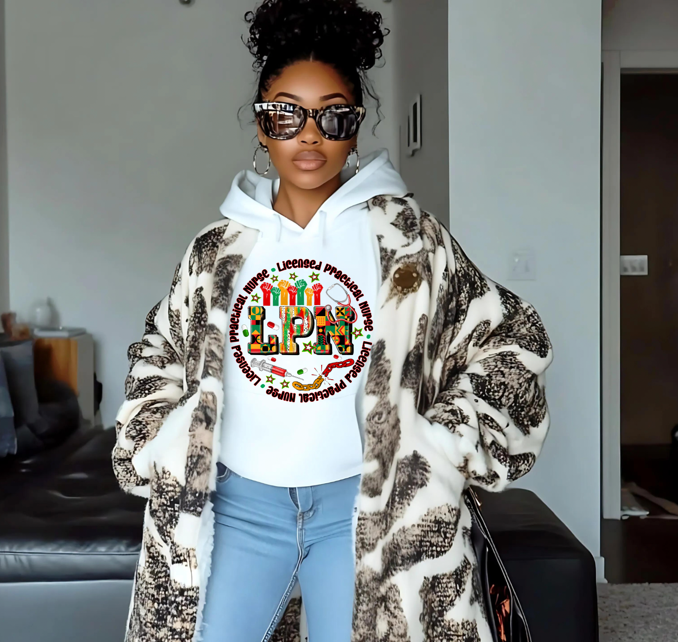 Licensed Practical Nurse Black history  DTF  Transfer