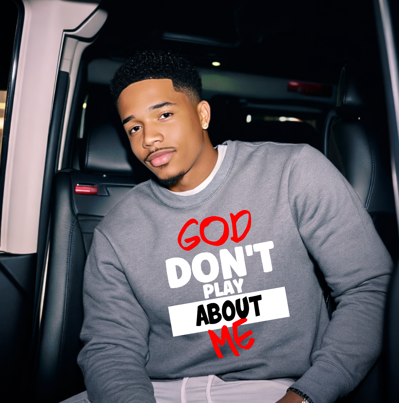 God Don't Play About Me DTF Transfer (FOR DARK COLOR SHIRTS)